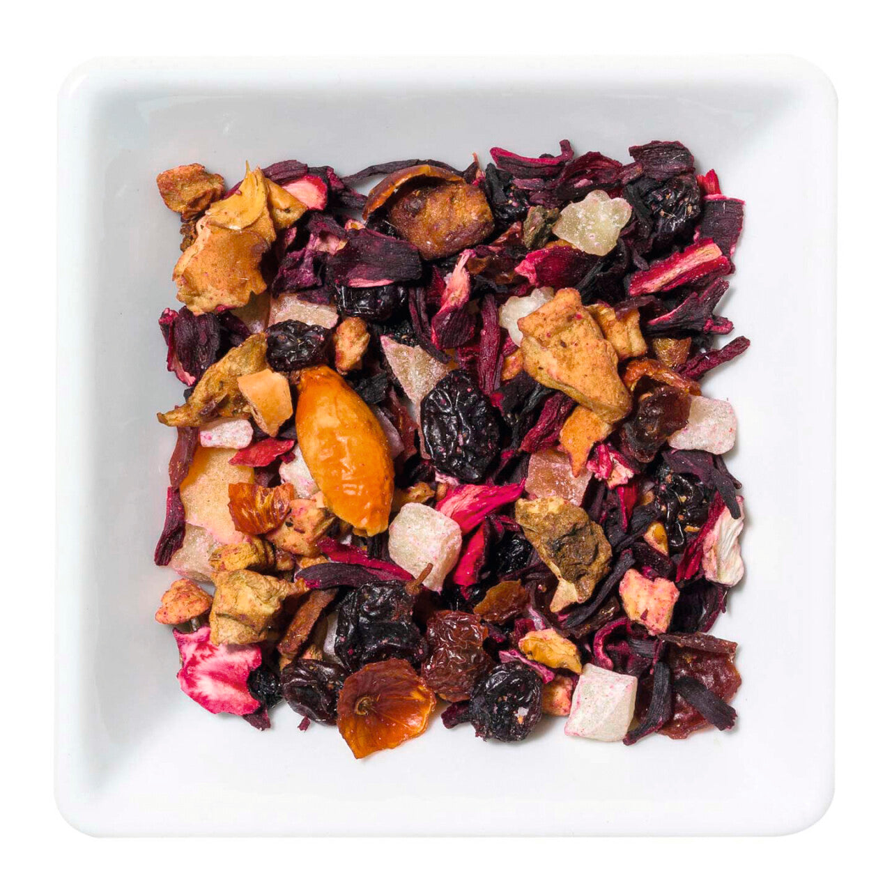 Ceai de fructe aromate Sweet Fruit, cu capsuni, zmeura si ananas, cu plante uscate pentru infuzie, 70g, Pure Therapy