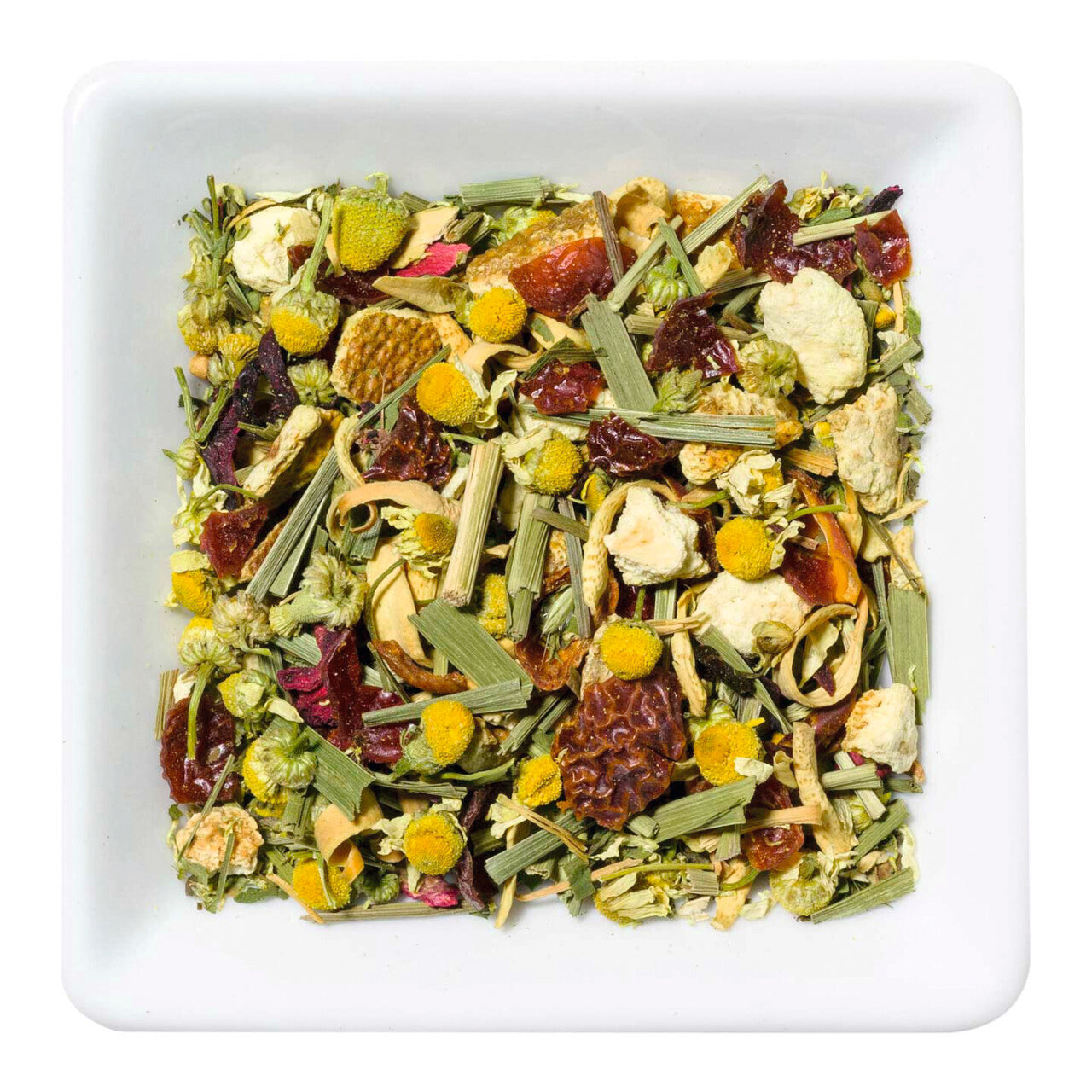 Ceai din fructe si plante aromate, Camillo, pentru infuzie, cu gust de musetel si aroma de portocale, 50g, Pure Therapy