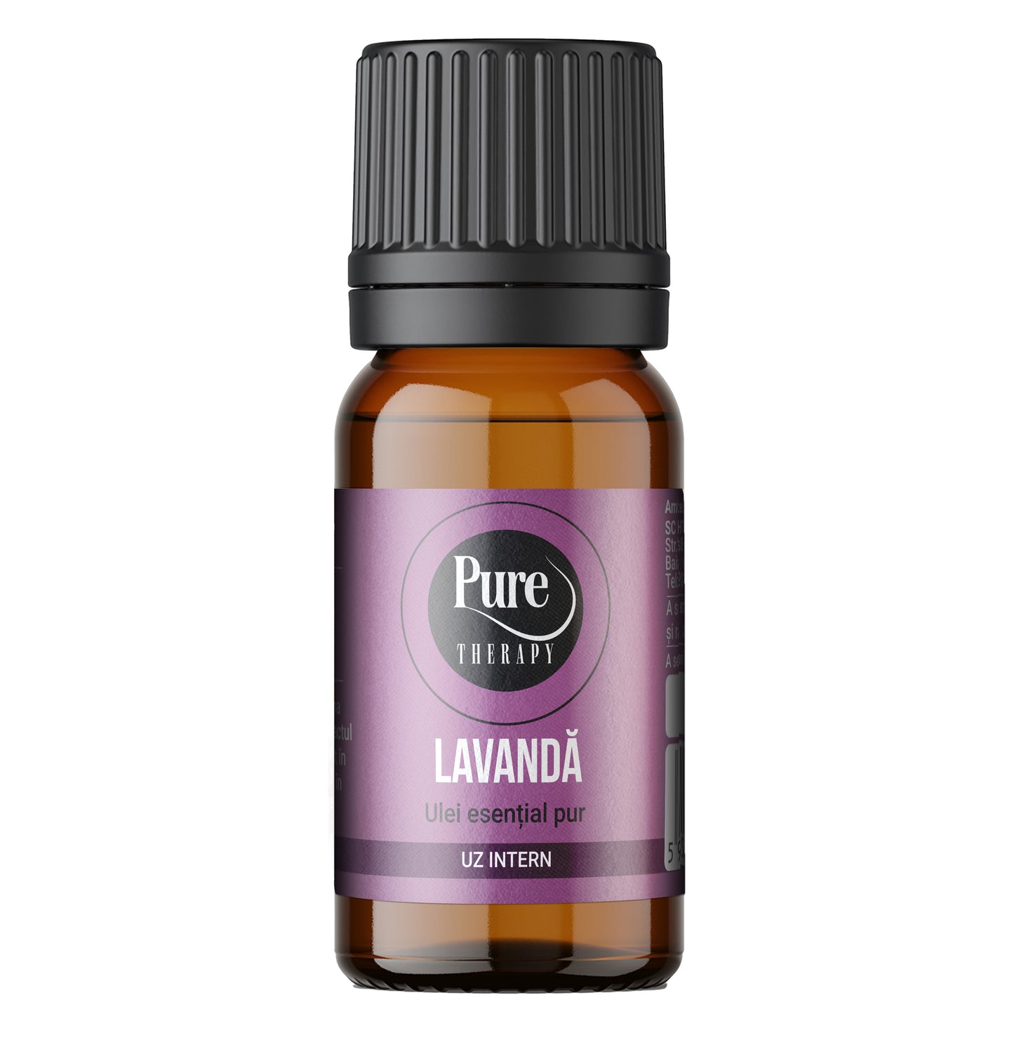 Ulei esențial organic natural de Lavandă Pure Therapy, uz intern, pentru somn și calmare, 10 ml