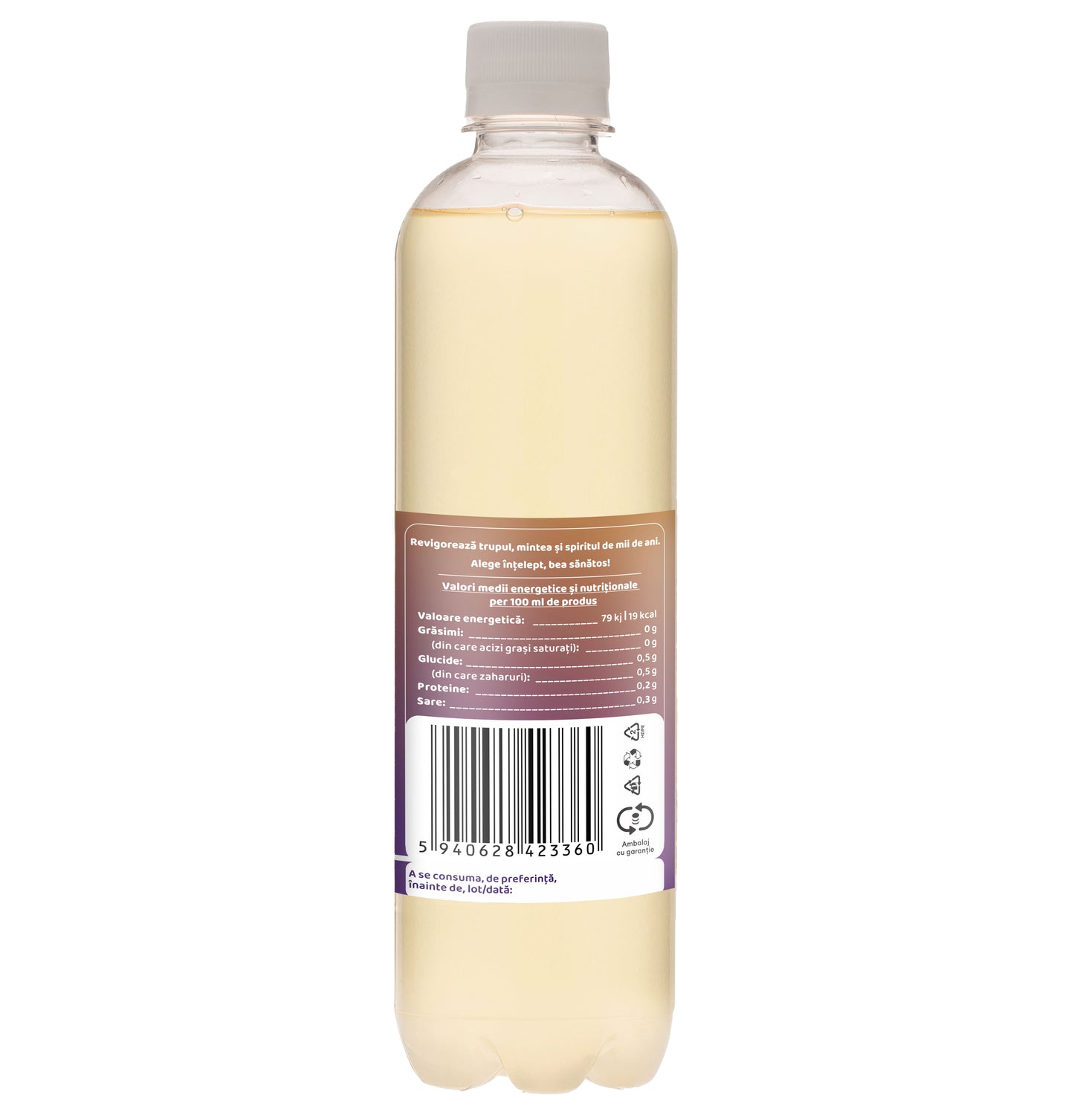 Bautura digestiva Kombucha fara zahar, cu aroma naturala de FRUCTUL PASIUNII si MANGO, 500 ml, Furori