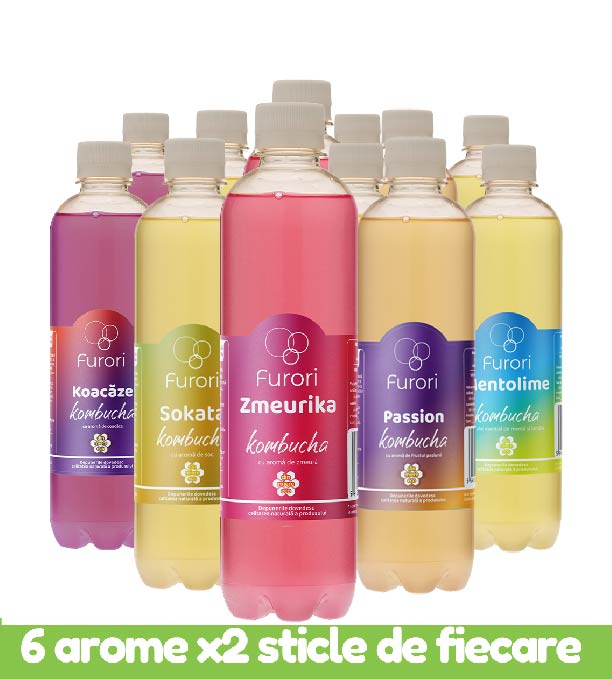 Furori - set 12x500 ml - bautura racoritoare din kombucha