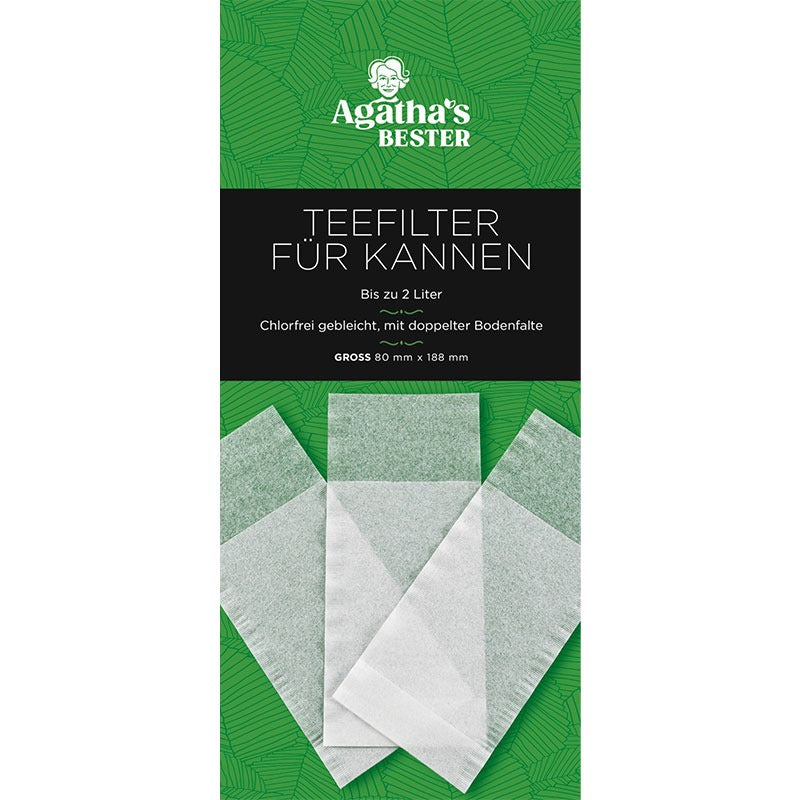 FILTRE de ceai din hârtie, de unică folosință, fără clor, dimensiune MARE 88 x 188 mm, 100 buc