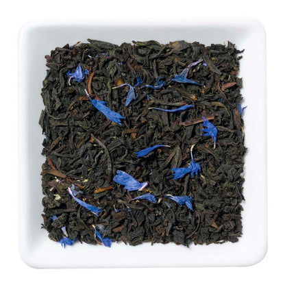 Ceai negru aromat, Earl Grey Blue Flower, pentru infuzie, cu gust clasic de bergamota si petale de albastrele, 70g, Pure Therapy