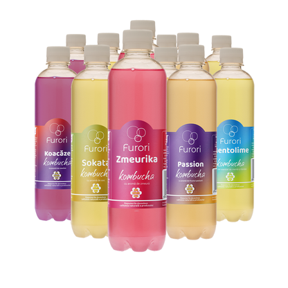 Furori - set 12x500 ml  - bautura racoritoare pe baza de kombucha