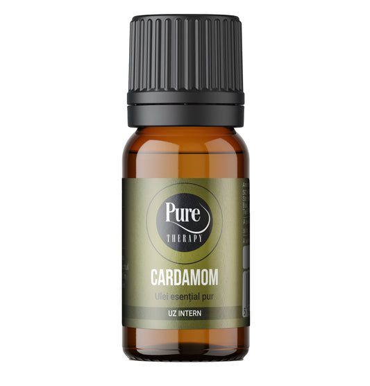 Ulei esențial natural de Cardamom Pure Therapy, uz intern, pentru digestie și greață, 10 ml