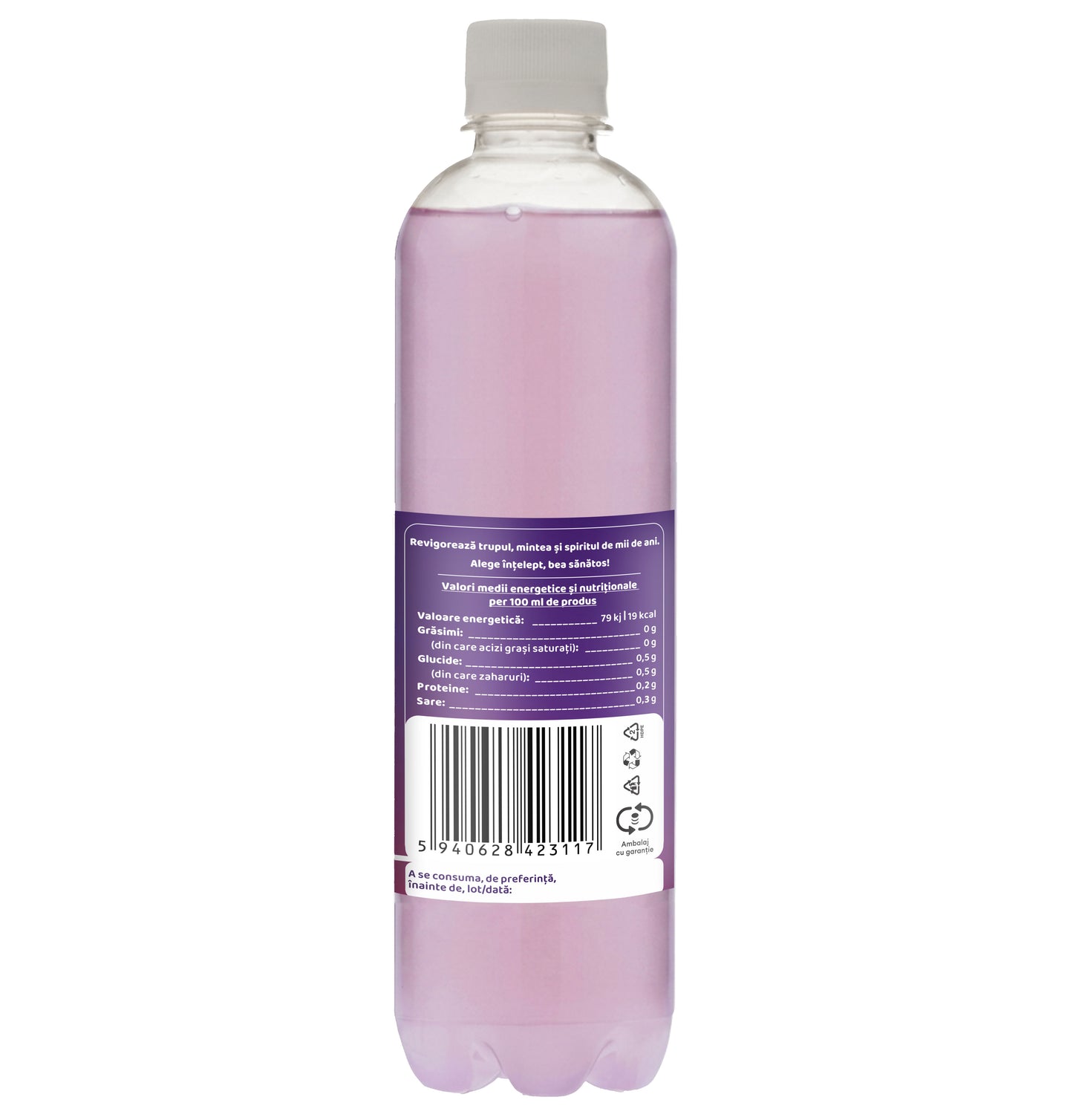 Bautura racoritoare Kombucha fara zahar, cu aroma naturala de coacaze, miere, 500 ml, Furori