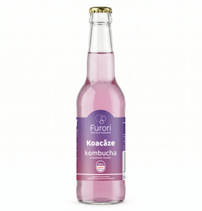 Bautura digestiva pe baza de Kombucha, cu aroma naturala de COACAZE si extract de morcov, 330 ml, Furori