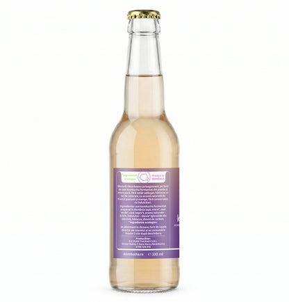 Bautura digestiva Kombucha fara zahar, cu aroma naturala de FRUCTUL PASIUNII si MANGO, 330 ml, Furori