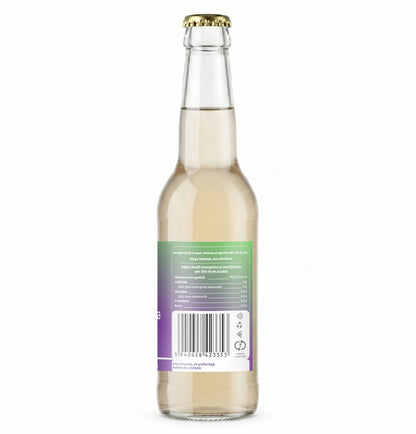 Apa tonica fara zahar pe baza de Kombucha, cu pelin, ceai verde, ceai negru si miere, pentru digestie, 330 ml, Furori