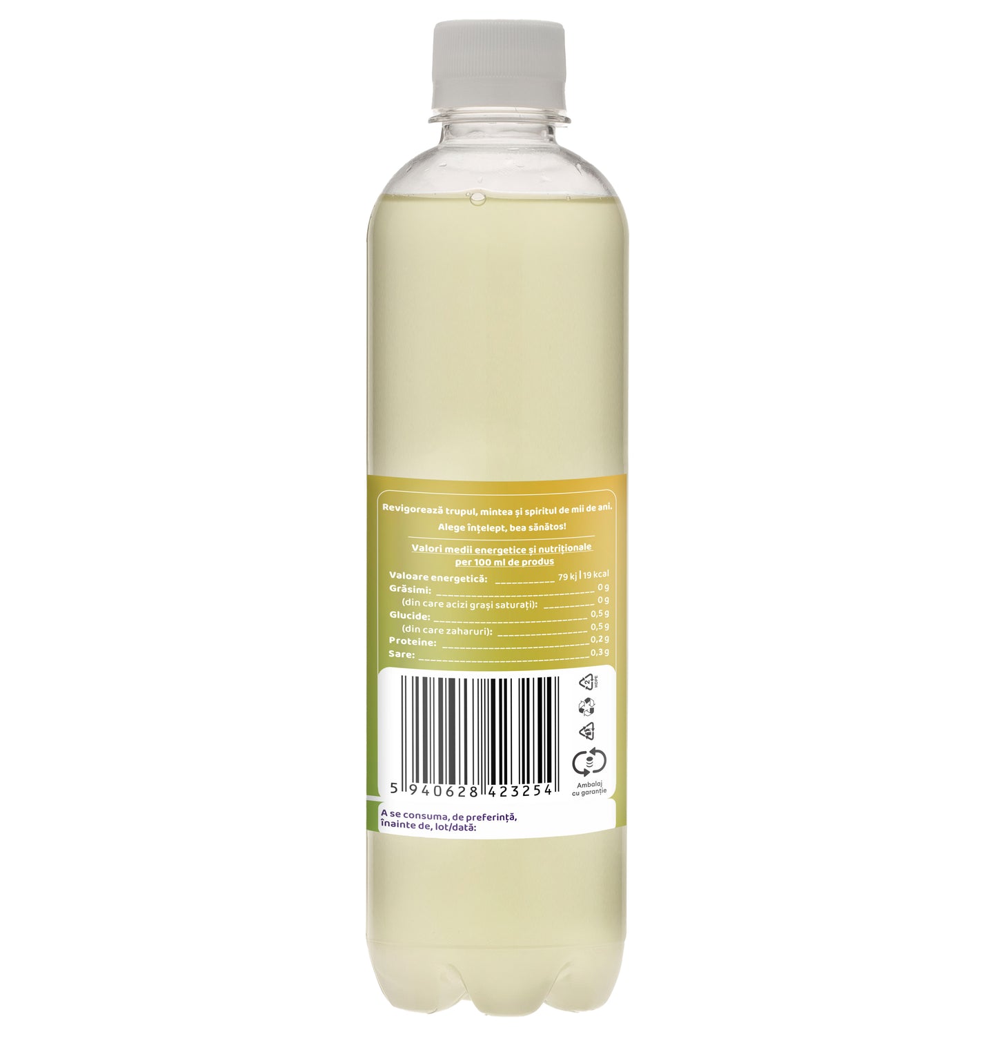 Bautura racoritoare pe baza de Kombucha, cu aroma naturala de GHIMBIR si miere, 500 ml, Furori