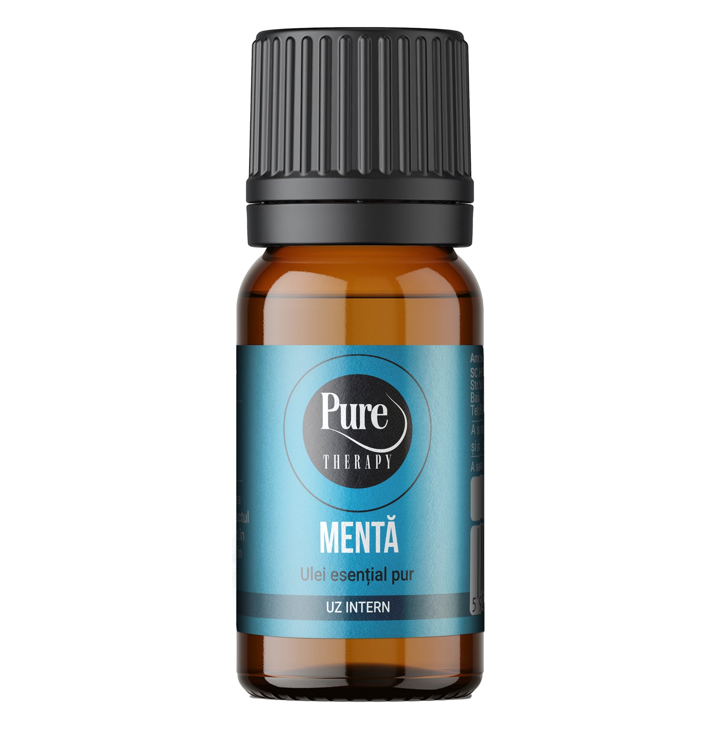 Ulei esențial organic natural de Mentă Pure Therapy, uz intern, pentru digestie și greață, 10 ml