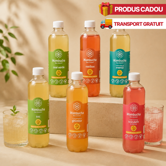 Pachet de început iKombucha – 6, 12 sau 24 sticle, arome la alegere