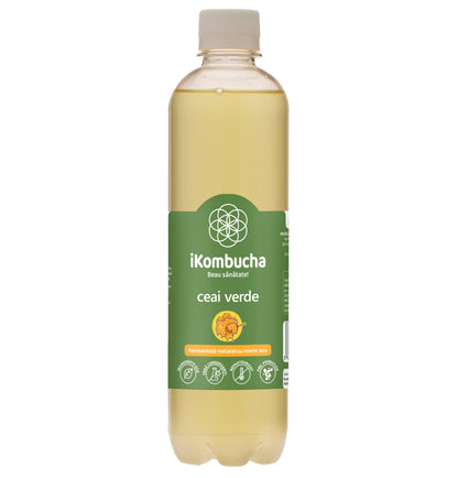iKombucha Ceai verde 500 ml – eticheta actuală