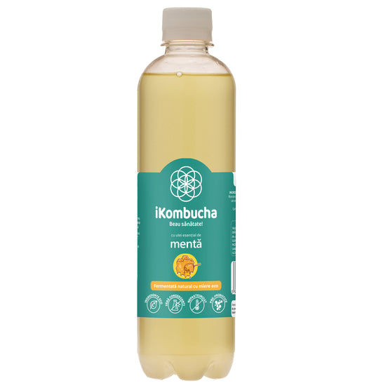 iKombucha Mentă 500 ml – eticheta actuală