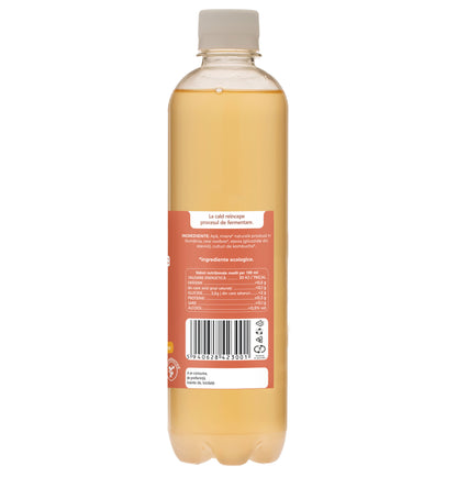 Bautura digestiva cu probiotice Kombucha, cu ceai ROOIBOS, cu antioxidanti si minerale cu beneficii pentru rezistenta si flora intestinala, 500 ml, iKombucha