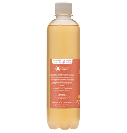 Bautura digestiva cu probiotice Kombucha, cu ceai ROOIBOS, cu antioxidanti si minerale cu beneficii pentru rezistenta si flora intestinala, 500 ml, iKombucha